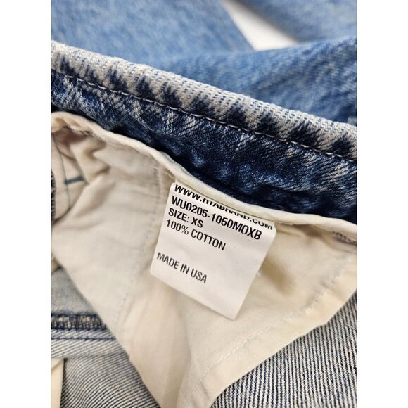 New RtA Matisse Straight Leg Jeans Womens XS Blue Cropped High Waist - Picture 9 of 10